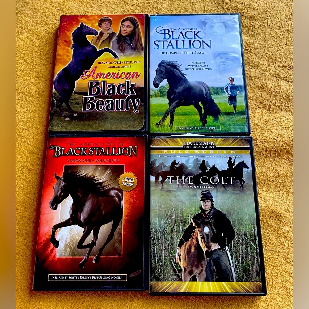 4 CDs of movies-The Black stallion etc